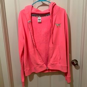 PINK zip up hoodie